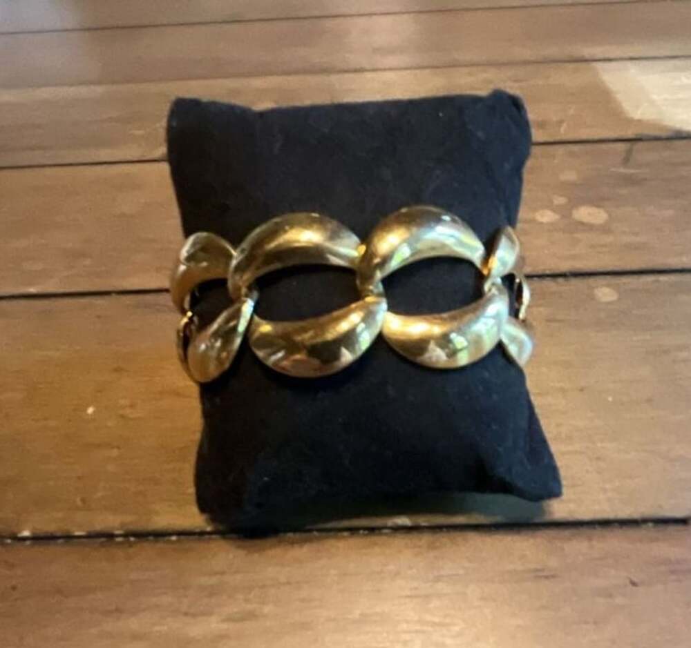 Vintage Gold Tone Chunky Link Statement Bracelet